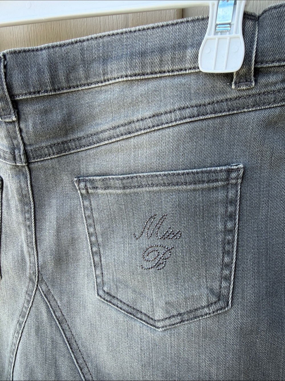 Miss Blumarine Jeans Gray Cotton Embellished Studded Denim Mini Skirt - Picture 7 of 8